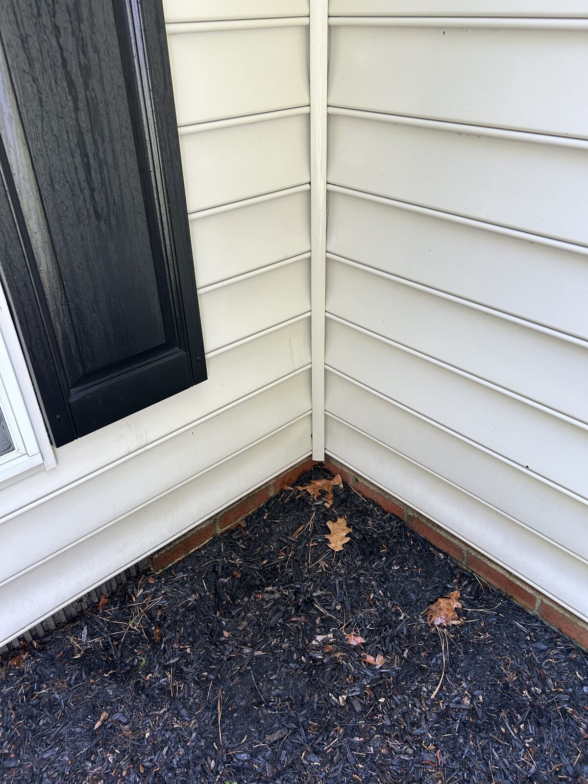 Clean siding corner after professional soft wash in Delaware